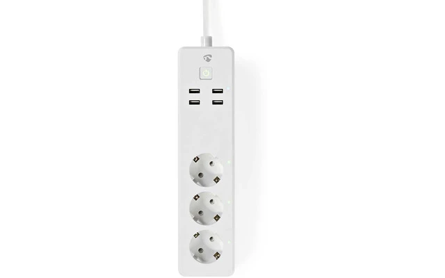 Regleta SmartLife - Wi-Fi - 3 x Schuko (CEE 7/3) / 4 x USB - 16 A - 3680 W