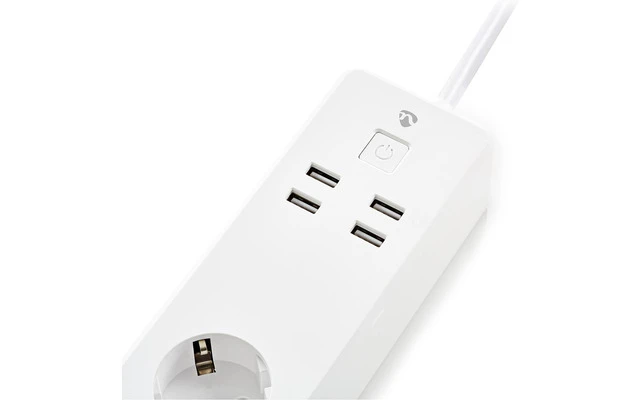 Regleta SmartLife - Wi-Fi - 3 x Schuko (CEE 7/3) / 4 x USB - 16 A - 3680 W