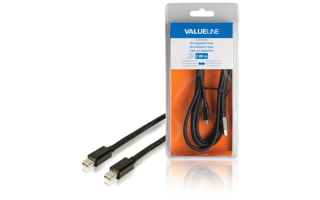 Cable Mini DisplayPort macho - Mini DisplayPort macho de 2,00 m en color negro