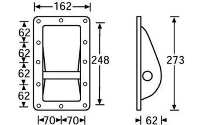 Adam Hall Hardware 34001 - Asa, acero negro, recubrimiento polvo