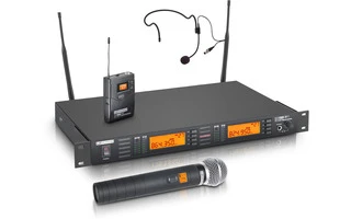 LD Systems WS 1000 G2 HBH2 - Sistema inalámbrico con Micrófono de Mano dinámico y micrófono de d