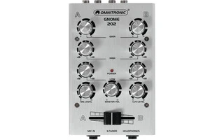 Omnitronic Gnome 202 Mini Mixer silver - Reacondicionado