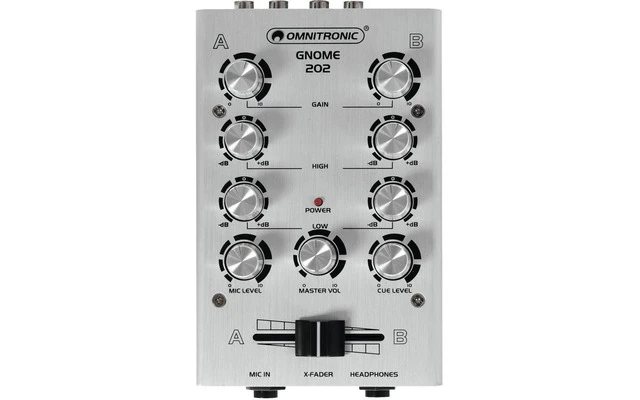 Omnitronic Gnome 202 Mini Mixer silver - Reacondicionado