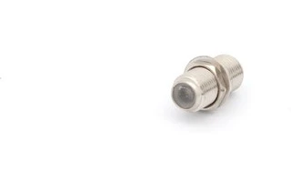 Conector F hembra doble con arandela y tuercas - CF05