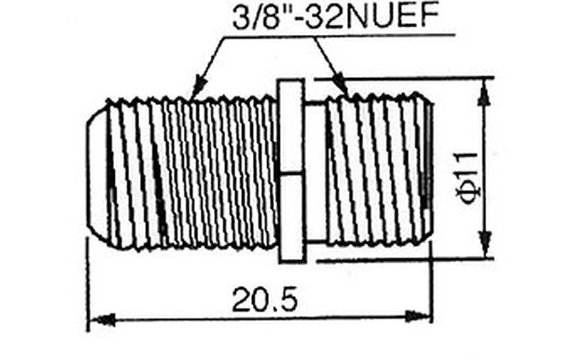 Conector F hembra doble con arandela y tuercas - CF05