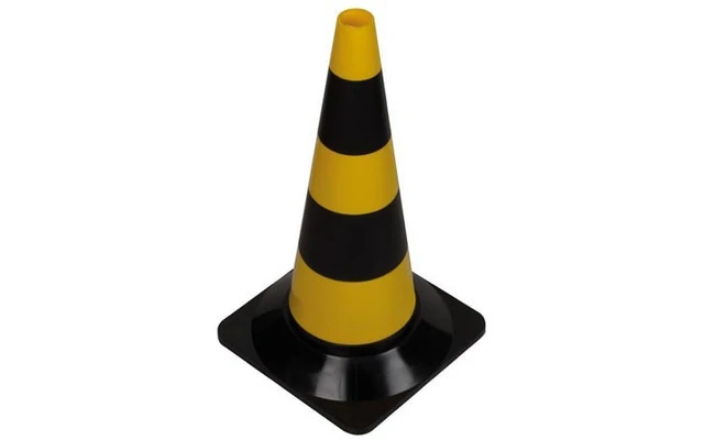 Cono de señalización - color Amarillo/Negro 50cm