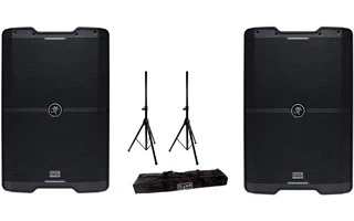 2x Mackie SRM 210 V Class + Trípodes