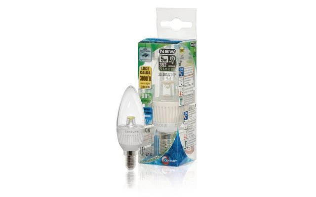 LED Clear de vela de cerámica, 5 W