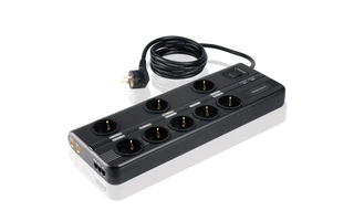 Protector contra sobrevoltaje de su home cinema de 8 vías de alto rendimiento 1.8 m