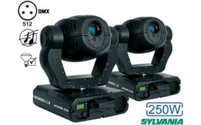 2 x Cabeza Movil Aeron 250S - SPOT 250W - 18 Canales DMX - Fligh
