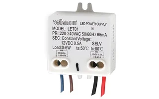 FUENTE LEDs 12V-0.5W TENSIÓN CONSTANTE