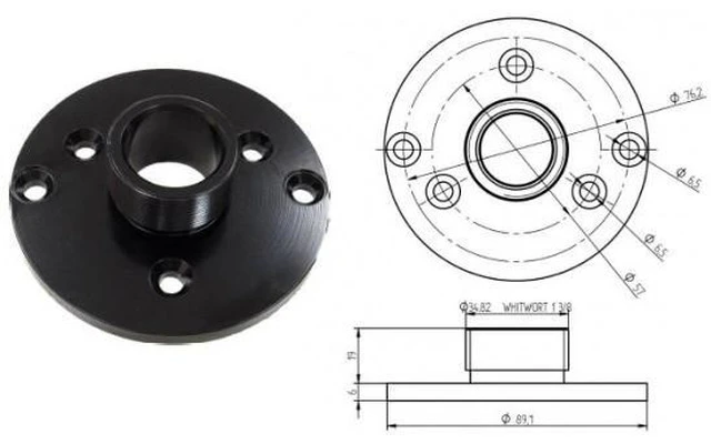 Beyma AM-1 Adaptador para bocinas atornilladas /roscadas sobre motor en aluminio