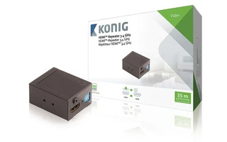 Repetidor HDMI™ de entrada HDMI a salida HDMI de 35 m en gris oscuro