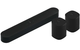 Sonos Beam 2 Negro + 2x Sonos ONE SL Negro