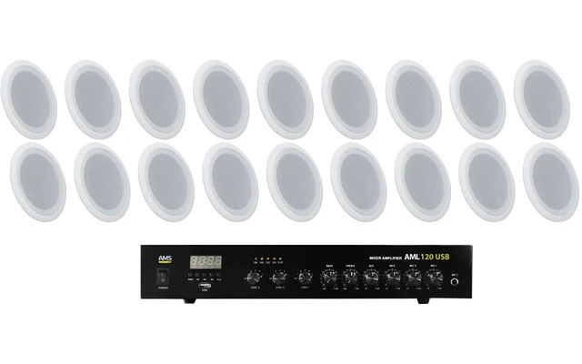 Sonorización 120W - 18 Altavoces de techo 5"