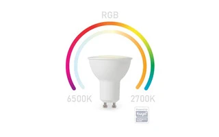 Bombilla inteligente RGB Smart WiFi - Color blanco frío & blanco cálido - GU10