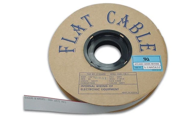 Cable plano de 50 conductores gris, 30m