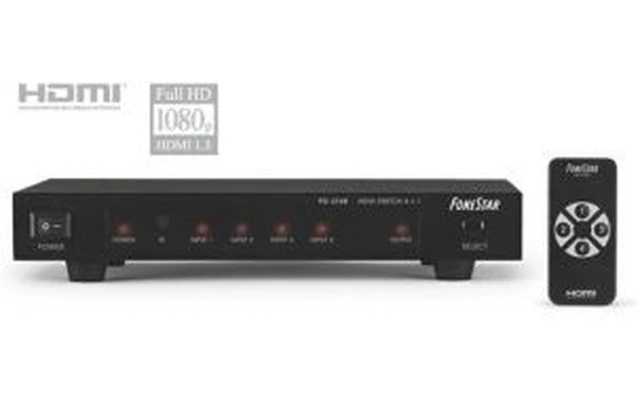 Selector HDMI 4x1 (4 entradas x 1 salida) con mando a distancia