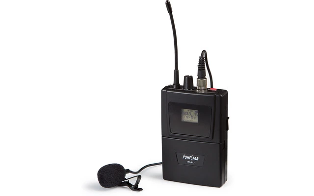 Fonestar TPI-817 Micrófono de solapa con emisor inalámbrico de petaca UHF