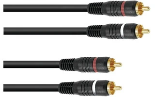 Omnitronic RCA cable 2x2 0.6m