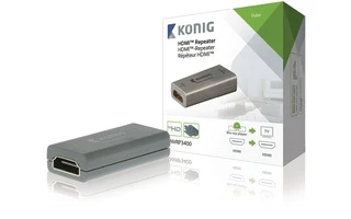 Repetidor HDMI con entrada HDMI y salida HDMI de 20,0 m en color gris oscuro