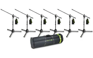 Pack: Bolsa de transporte Gravity BGMS 6 SB + 6x Pie de micrófono corto