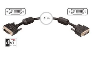 Cable vídeo DVI Macho - DVI Macho 5 metros