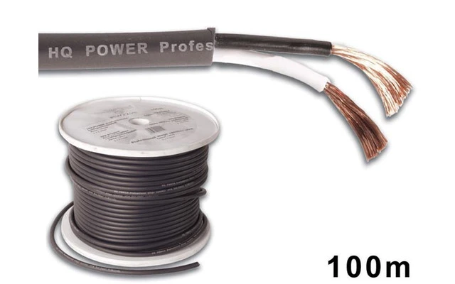 Cable altavoz profesional 2x2.50mm² - Negro - OFC