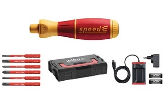 WIHA - Juego de destornilladores eléctricos 1 speedE®® ranurado, Phillips, PlusMinus/Pozidriv, d