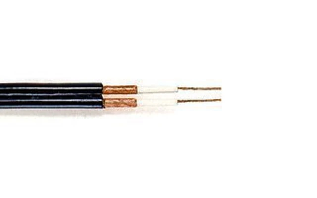 Bobina de cable negro 2 x 0.25 mm apantallado (100m)