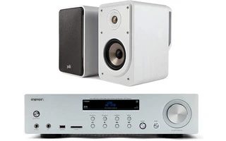 Aiwa AMU 120BT Silver + Polk Audio S15e Blanco