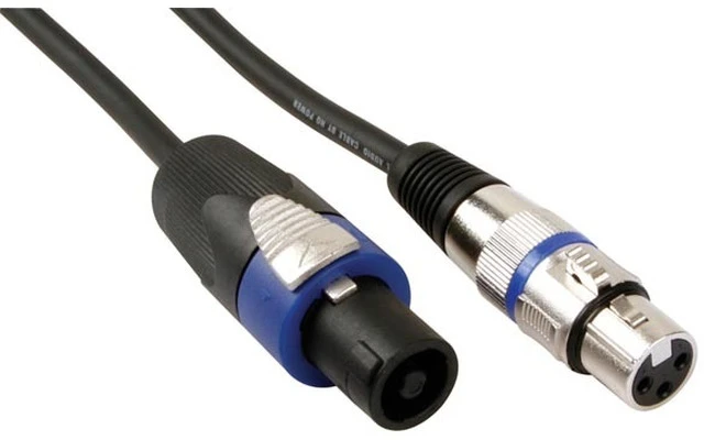 Cable altavoz, conector altavoz macho a XLR hembra 5 metros