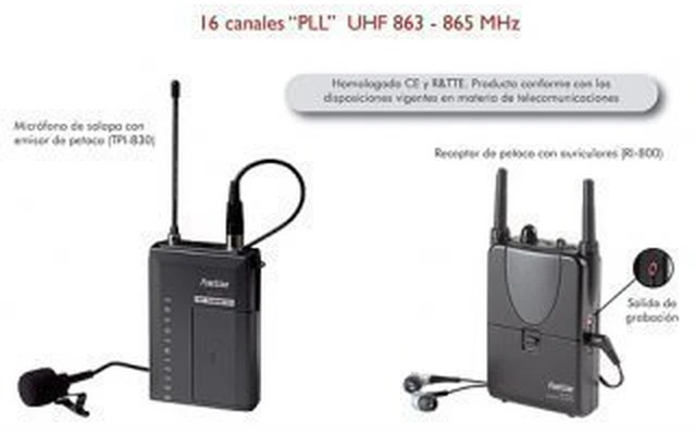Fonestar sistema de monitor personal inalámbrico TPRI-803