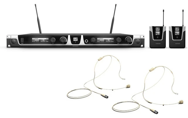 LD Systems U506 UK BPHH 2 Sistema inalámbrico con 2 petacas y 2 micrófonos de diadema