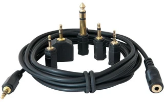 Cable extensor 3 metros para auriculares con juego de adaptadores