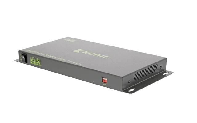 Splitter HDMI Entrada HDMI - 8x Salida HDMI Gris oscuro