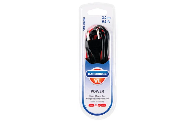Cable de Alimentación con Conector Tipo Figura 8 2.0 m