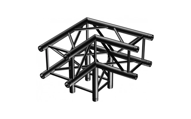 BeamZ P30-C30 Truss 3 vias corner 90º Negro