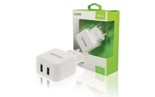 Cargador de Pared con 2 Puertos USB en Color Blanco - Sweex CH-006WH