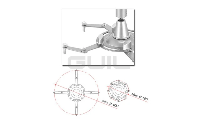 Guil PTR-14/G Soporte para truss con abrazadera de aluminio ABZ-29 para video proyectores