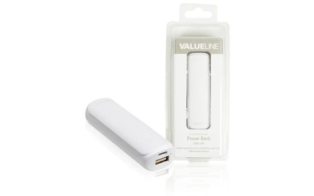 Fuente de alimentación de 2200 mAh, 5 V - 1 A, blanca