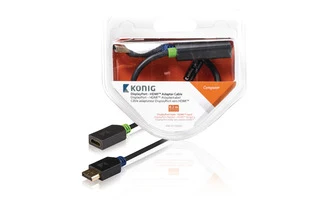 Cable adaptador DisplayPort - HDMI™ de DisplayPort macho a entrada HDMI™ de 0,20 m en gris