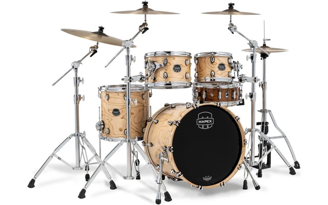 Mapex SR504XZXN Drum Set Saturn Vi Natural Maple Burl