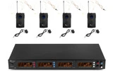 Power Dynamics PD504B 4x 50-Channel UHF Wireless Microphone Set with 4 bodypack microphones