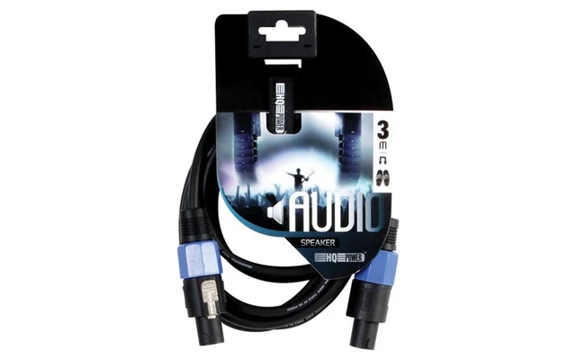 Cable de altavoz profesional - 2x1.5mm² - 3m - Conector Macho de SpeakOn