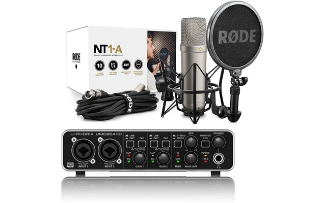 Rode NT-1A + Behringer UMC204HD