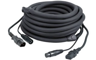 Cable de alimentación de CA + señal Xlr de 3 m