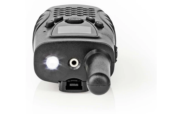 Walkie-Talkie - Alcance de 8 km - 8 Canales - VOX - 2 Unidades - Negro