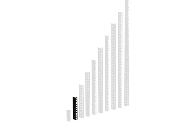 Adam Hall 61535B4 Perfil de rack negro 4 unidades