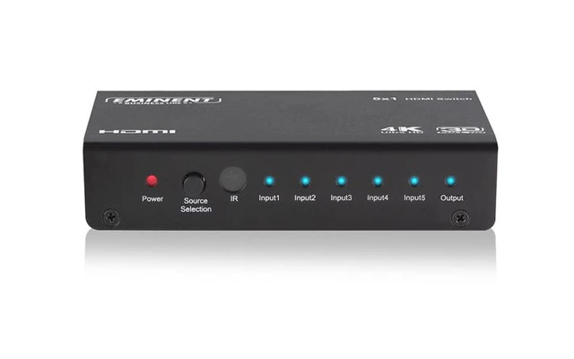 Eminent - Interruptor HDMI 5x1 - 3D y 4K - Mando a distancia